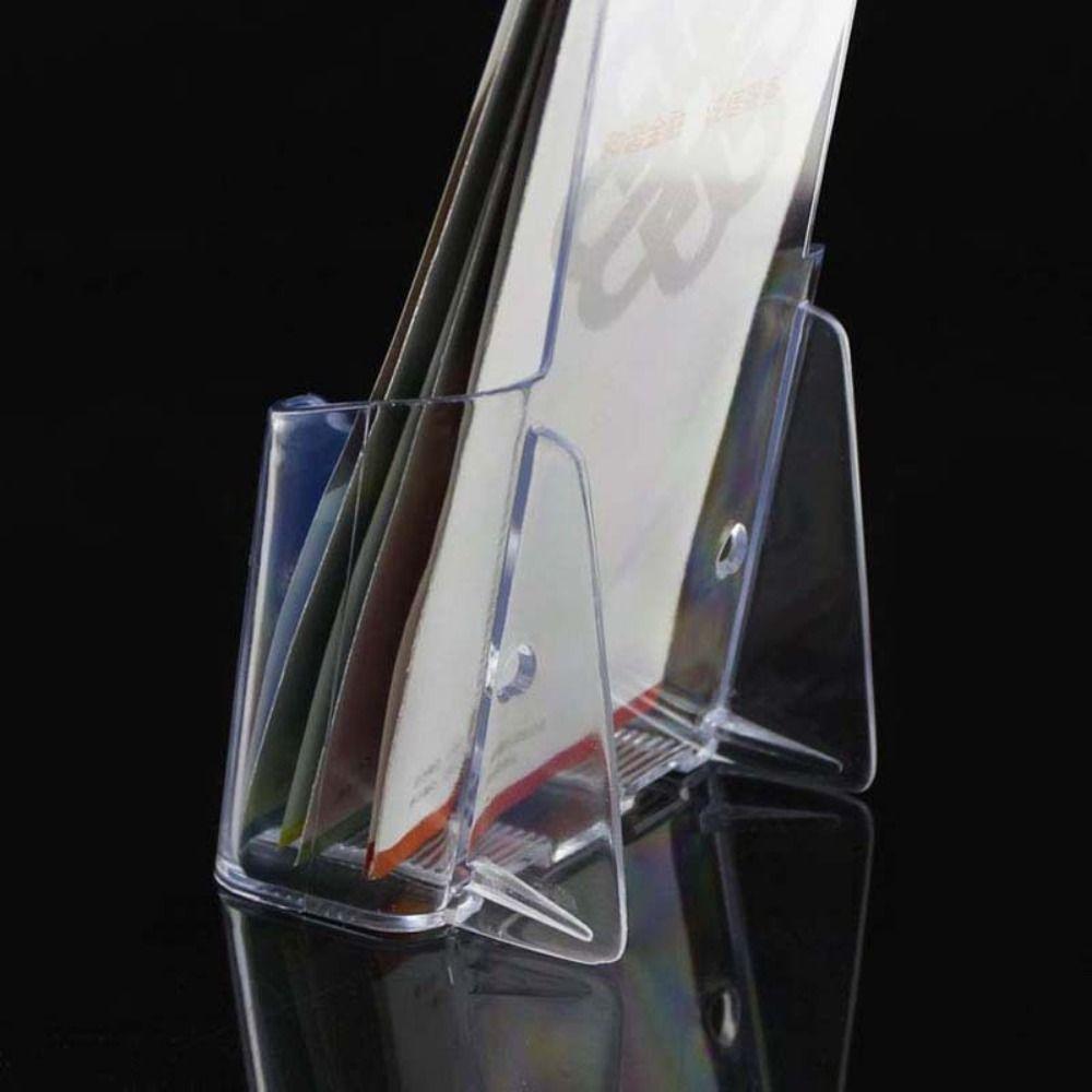 Acrylic A6 Brochure Holder Plastic Wall Mount Booklet Pamphlet Holder  Women