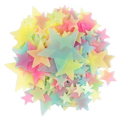 100 Pcs Luminous Stars Wall Stickers Glow In The Dark Wall Decals Non-adhesive