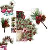 Weihnachtsdekoration Kiefernnadel-Bouquet Künstliche Blumen mit Beeren und Tannenzapfen für festliche Stimmung
