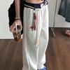 Casual Retro Street Dance Sporty Hip-hop Sweatpants for Women In Autumn and Winter, Loose Straight-leg, Slimming Wide-leg Pants