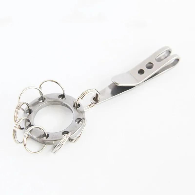 1PC Multitools Carabiner Pocket Clip Stainless Steel Bag Waist Belt Hanging Clip Mini Metal Key Buckle Holder Outdoor Tools