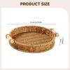 Basket Bread Serving Tray Round Platter for Bedroom Coffee Table Picnic