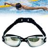 Waterproof Adult Swimming Glasses With Electroplated Clear Lenses And Silicone Strap