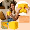 10cm Cheese Shaped Slow Rebound Foam Squishy Toy Stress Relief Soft Foam Squeeze Toy with Colorful Packaging for Sensory and Relaxation