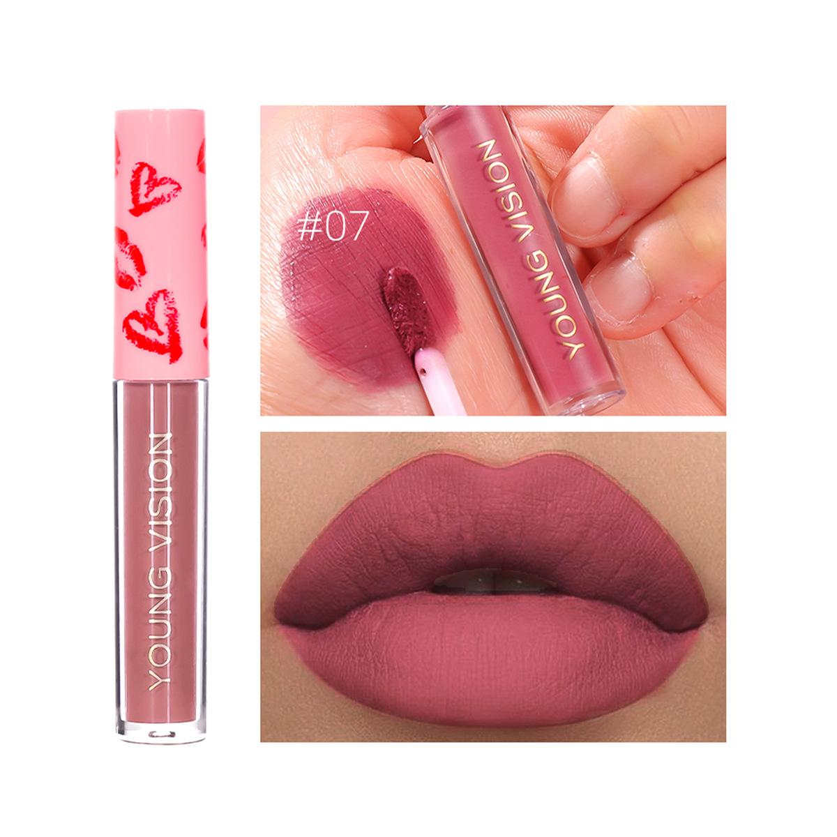 

YOUNG VISION Single lip glaze 12 цветов на выбор жидкий матовый блеск для губ с эффектом спрея, устойчивый и не поддающийся обесцвечиванию