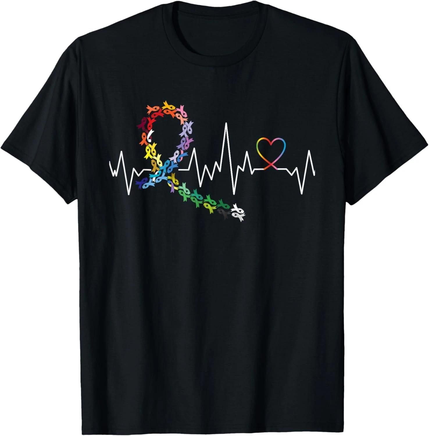 All Cancer Matters Awareness Day Heartbeat Gift Unisex T-Shirt 3XL