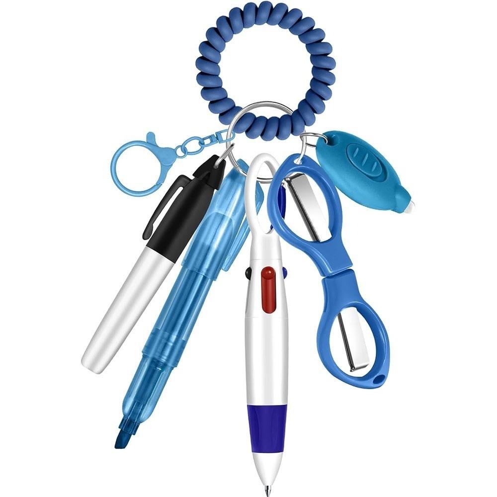 Portable Nurse Badge Set Lanyard Keychain Nurse Badge Clip Accessory New Nurse Pen Pack Gift синий