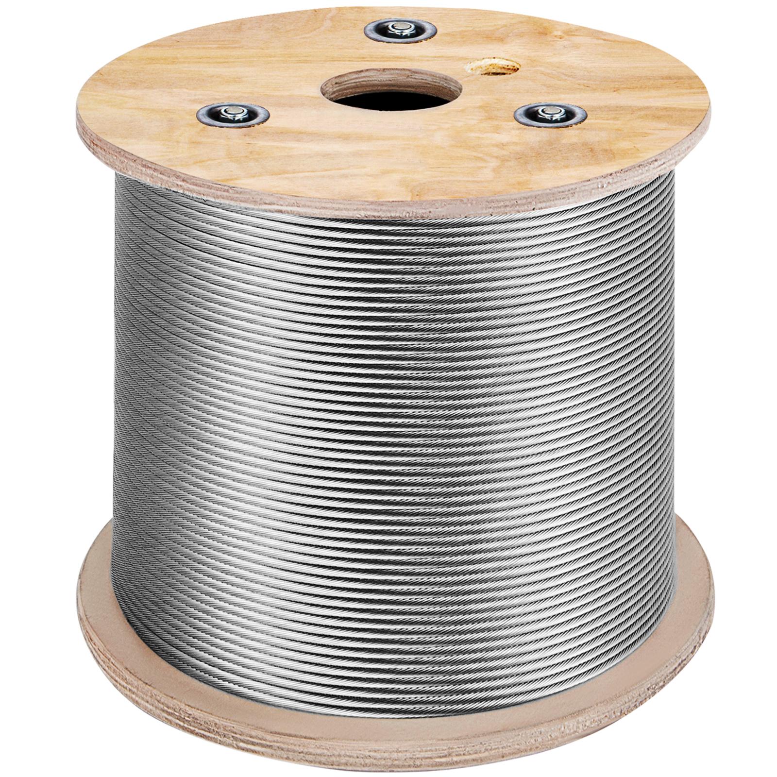 

SucceBuy 150M 500Ft 304Stainless Steel Wire Rope Soft Fishing Lifting Cable Construction 7x19 Clothesline for Marine Application Australia