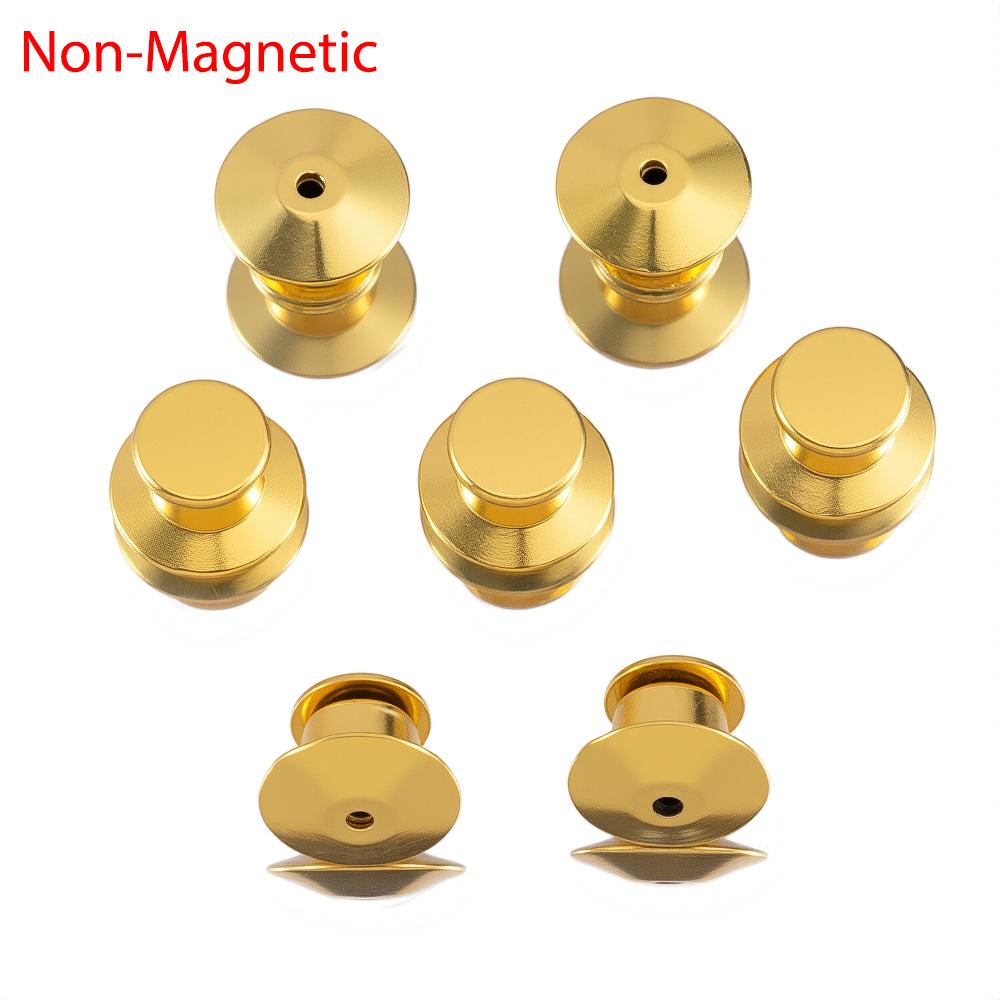 10Pcs Magnetic Clasp Brooch Locking Pin Backs Metal Pin Back Locking Pin Keepers Locking Clasp DIY Brooch Badge Jewelry Making