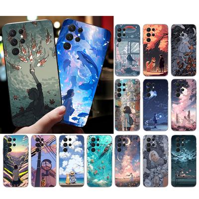 Japonya Anime Sanat Telefon Kılıfı Samsung A35 A55 A54 A15 A25 A05s A05 A22 A24 A52 A33 A34 M34 M14 M54 M23