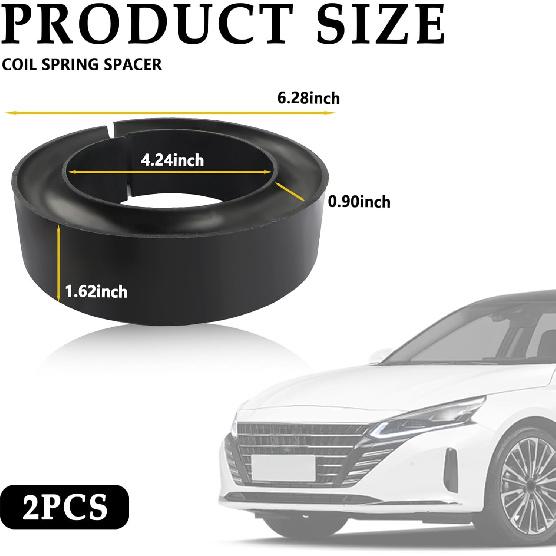 2PCS Coil Spring Spacer for 5-5.5 Inch Car Enhance Spring Rate, Heavy-Duty Coil
