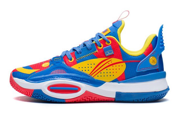 Li Ning YOUNG Low top Basketball Shoes Blue Red Unisex YKBS024-1 35
