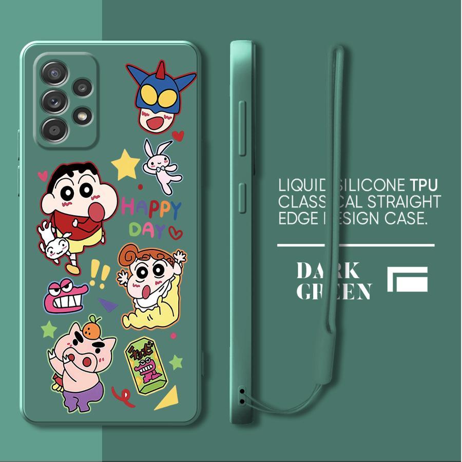 Case for Samsung Galaxy A20s A30s A06 A71 A73 A03 A02s A50 A56 A05 A04 A53 Phone Cover Cartoon Cute Shin-chan