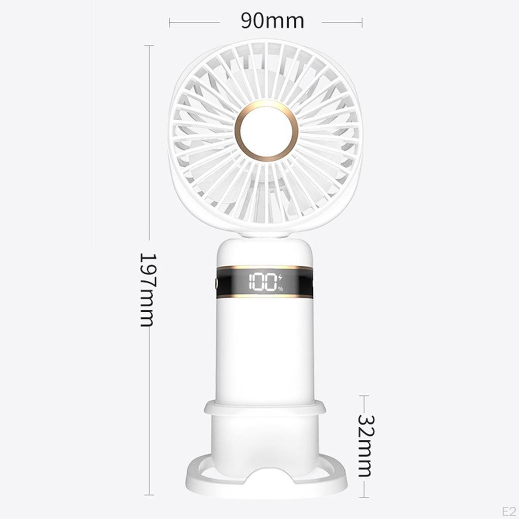 Ventilator, Klein Kühlend Abnehmbar Digitalanzeige, Faltbar Mini