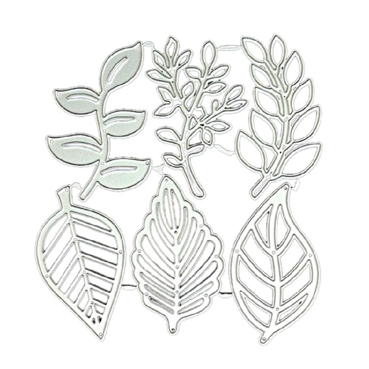 

Leaves Pattern Cutting Dies Scrapbooking Stencils Carbon Steel Dies Cut Stencils for Card Making Photo Album Decoration 1