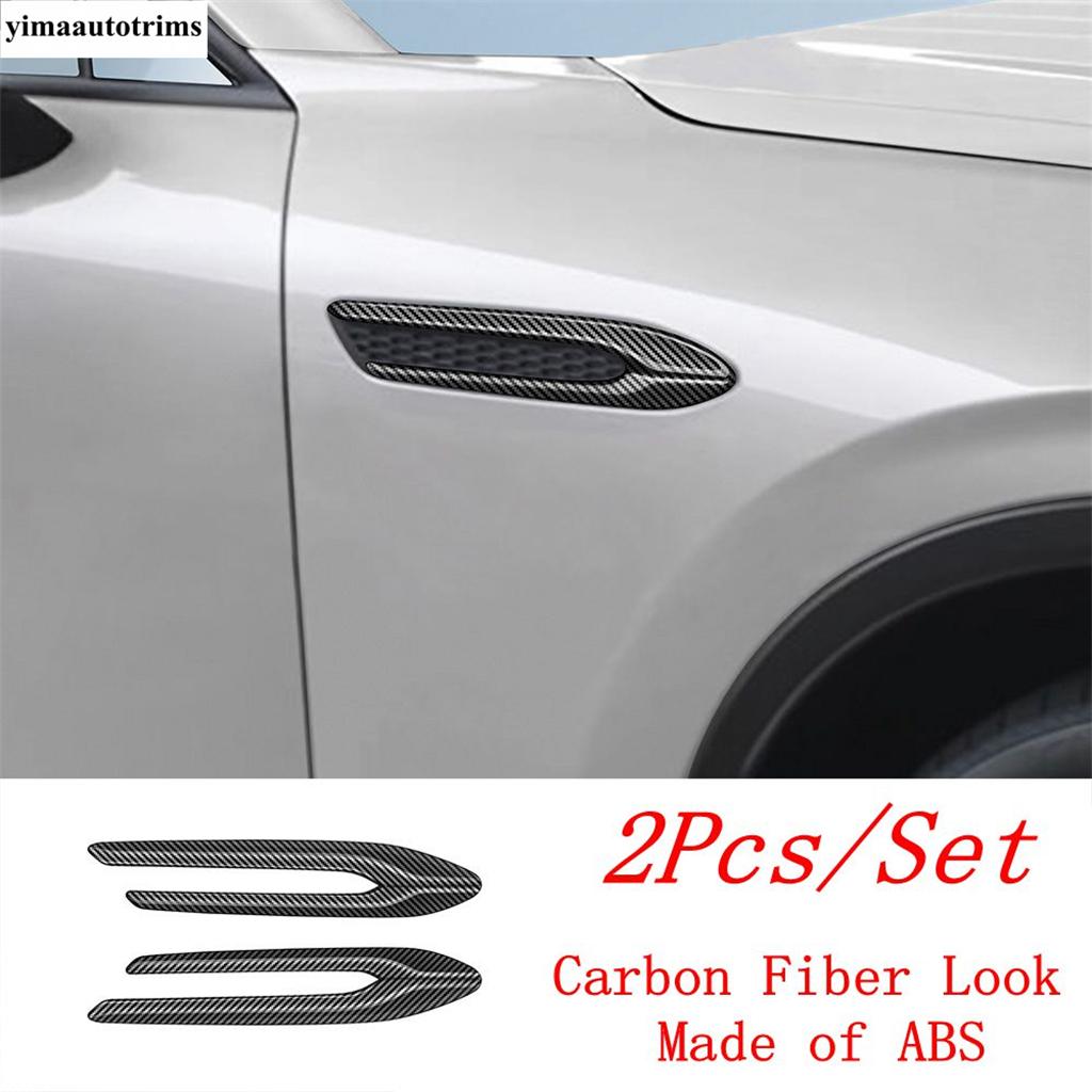 

Car Side Body AC Air Flow Vent Outlet Leaf Broad Panel Decoration Cover Trim ABS Black Accessories For Mazda CX-60 - 2025 Carbon Fiber Look