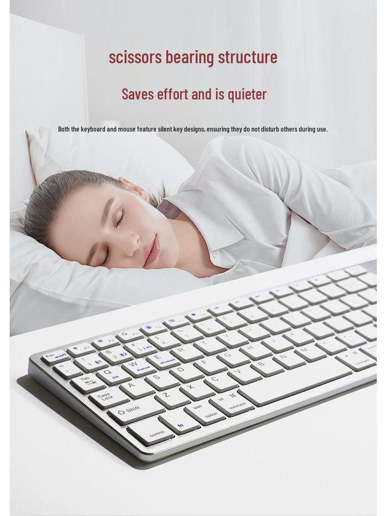 Wireless Mouse & Keyboard Combo: Three-Mode Keyboard, Dual-Mode Mouse, Compatible with Notebooks, Desktops, Tablets, and Mobile Phones.