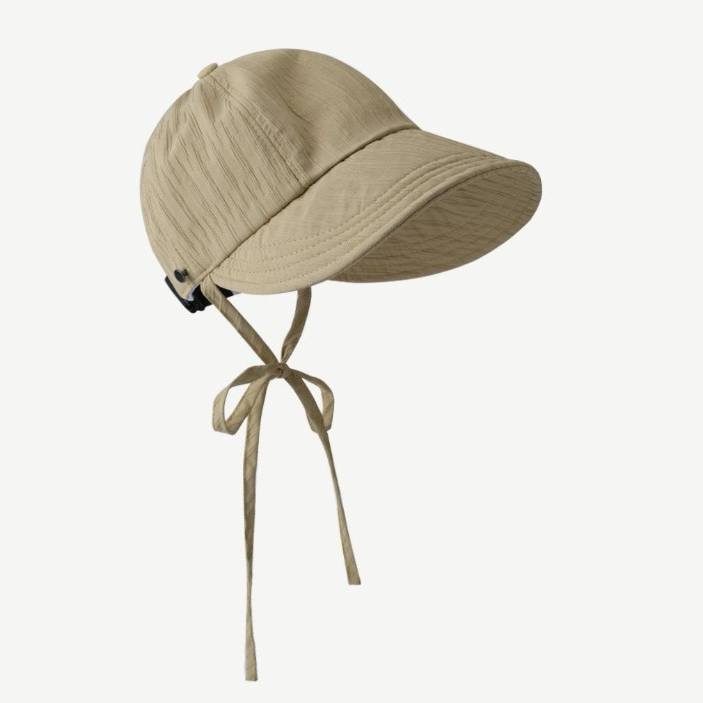 

Широкополая шляпа от солнца интернет-знаменитости, милое лицо, кепка с длинным бантом, женская солнцезащитная бейсболка M（56-58cm） хаки