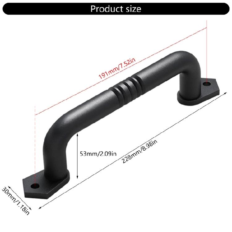 Commercial Residential Vintage Carbon Steel Door Handle Rustproof Construction Quick East Setups Assembly Daily Use