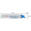 BOSCH S937BEF Bi-Metal Reciprocating Saw Blades for Medium-Thick Metal, 5-Pack (2608658991)