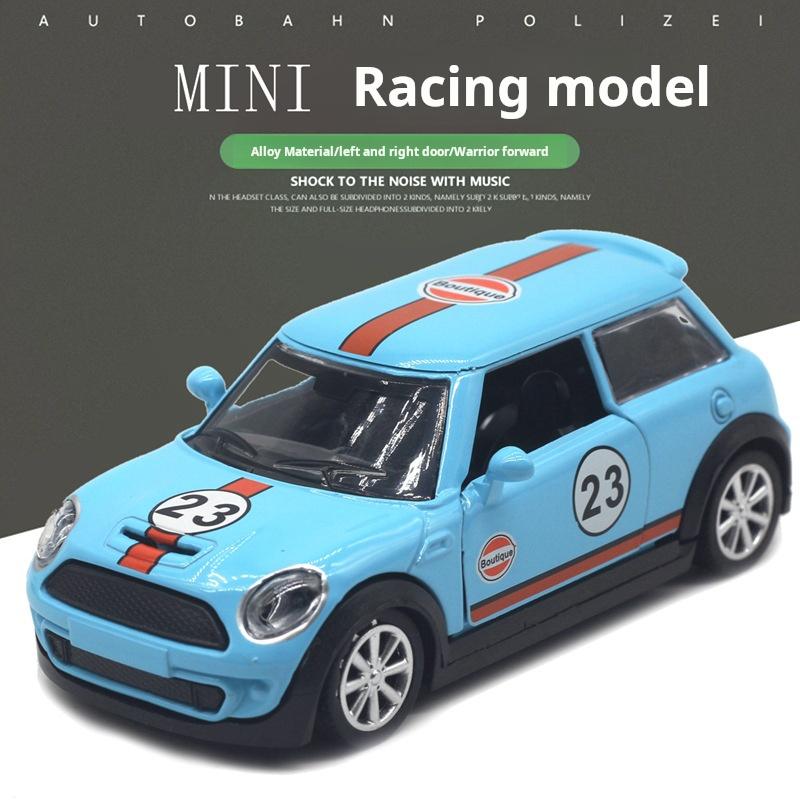 1/32 Scale Alloy Model Mini Painting 53 Racing Classic Model Pocket Toy Pull-Back Door Car Model Children's Toy