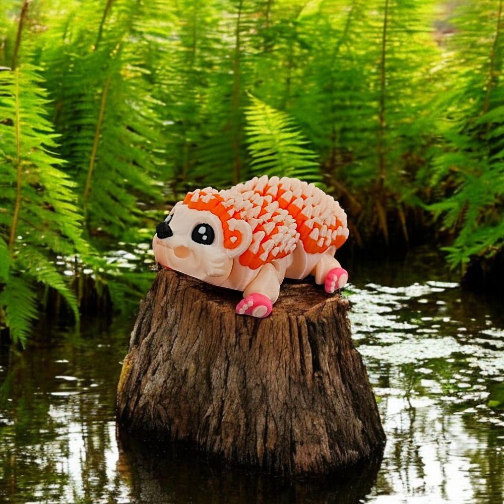 

Movable Joints Mini 3D Printing Hedgehog Cartoon 3D Printed Hedgehog Toy Birthday Gift помаранчевий