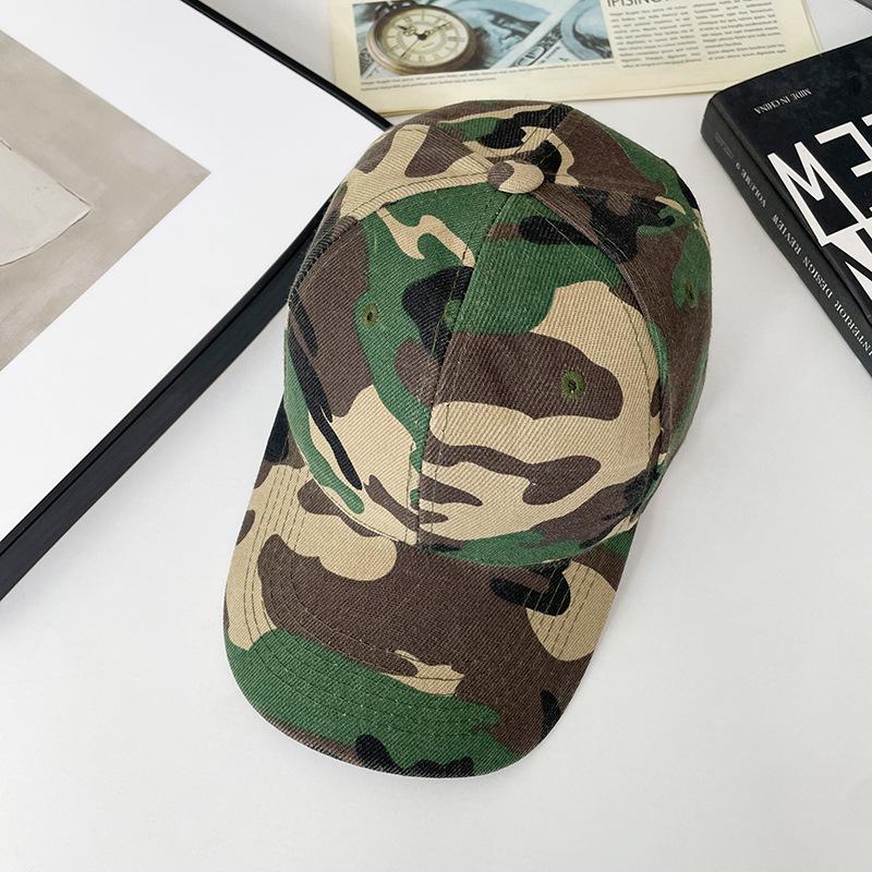 Spring and Autumn Camouflage Trendy Men's and Women's Hats, Outdoor Student Military Training Sunscreen Sunshade Caps, Fashion Sports Baseball Caps