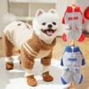 Thickened Winter Dog Clothes Warm Comfortable Dog Four Legged Jacket Color Blocking Double-Sided Velvet Pet Zipper Clothing