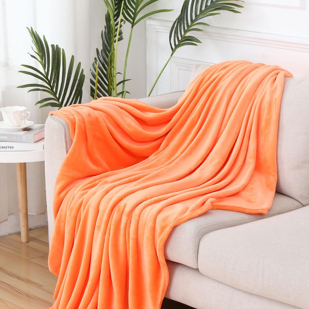 All-season Bedroom Throw Blanket Solid Color Flannel Soft and Comfortable Blanket Gift Air Conditioner Sofa Household Blanket