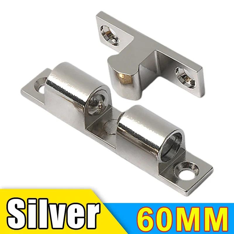 Furniture Door Ball Latch Brass Double Roller Spring Ball Catch Latches Cabinet Closet Door Adjustable Tension Latch