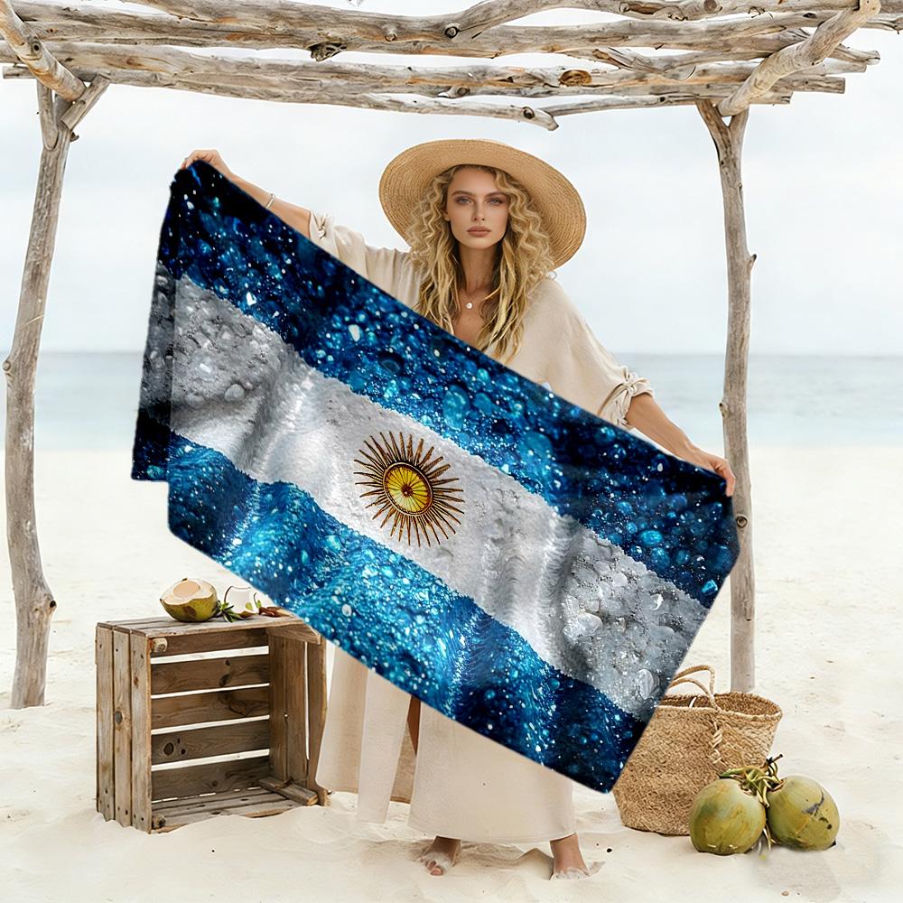 Argentinien Strandtuch Schnelltrocknend Weich Mikrofaser Bequem Leicht