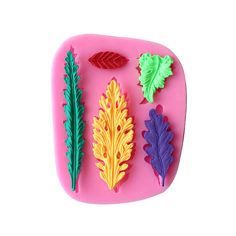 

Tree Leaf Silicone Mold Leaves Resin Mould Cake Clay Fondant Moule Decorating Tools Cupcake Topper Kitchen Accessories Item Bake