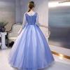 Color yarn   new student vocal host performance solo art test clothing puffy skirt long evening dress women