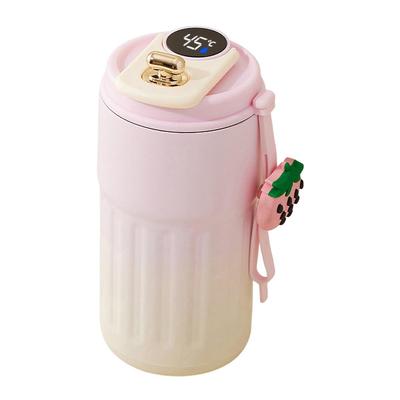 Vakuum-Thermobecher mit Temperaturanzeige, 450 ml, Edelstahl-Isolierbecher für Heißgetränke, auslaufsicherer Deckel, leicht zu reinigen, tragbarer Reisekaffee