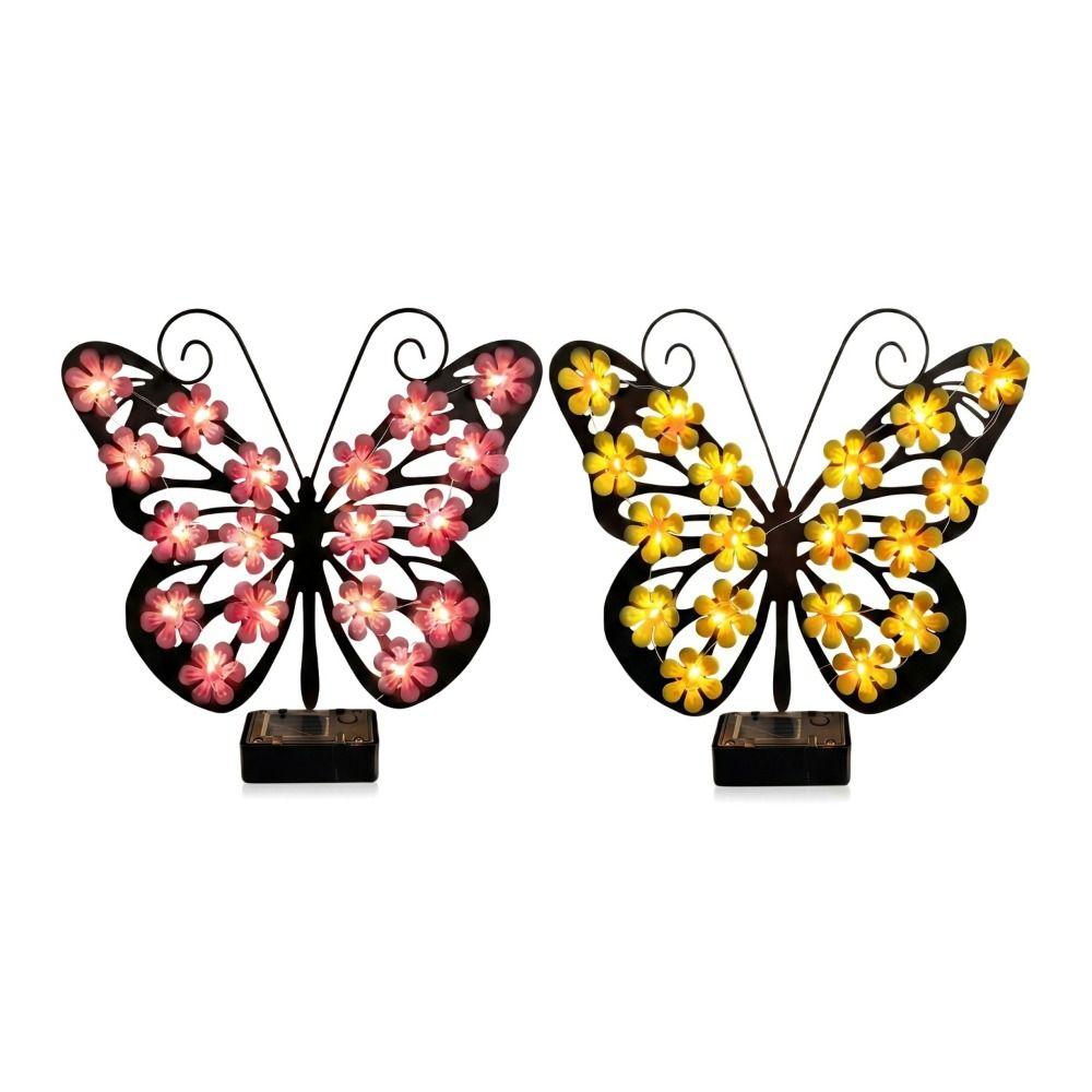 Solar Butterfly Wall Sconce Outdoor Decorative Light for 1.2V/0.5W Villa Patio