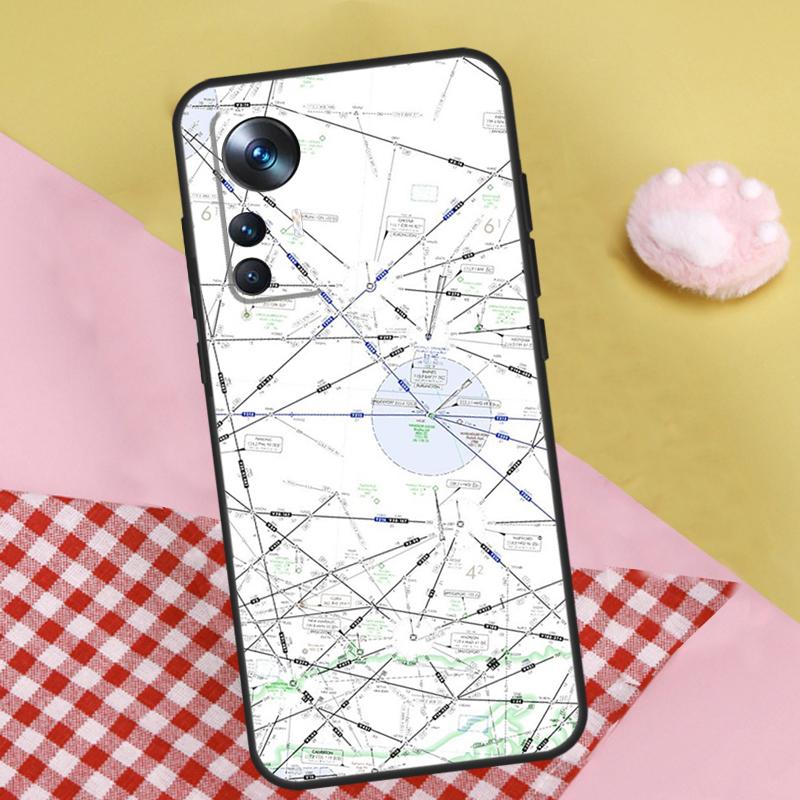 

Aviation Chart Accessories Airport Case For Xiaomi 13T Pro 11T 12T 12 13 Lite 12X POCO X5 X3 Pro F4 X4 GT M5 M5s F3 F5 Cover POCO X5