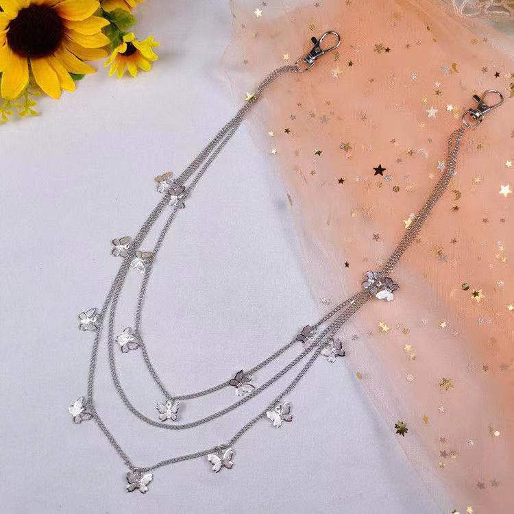 Jewelry Punk Tassel Butterfly Waist Chain Women's Personalized All-match Pants Chain Fashion Multi-layer Body Chain Pants Decoration