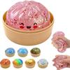 Realistic Giant Dumpling Squeeze Toy With Bamboo Steamer Soft Dough Ball Decompression Fidget Toy Funny Creative Gift