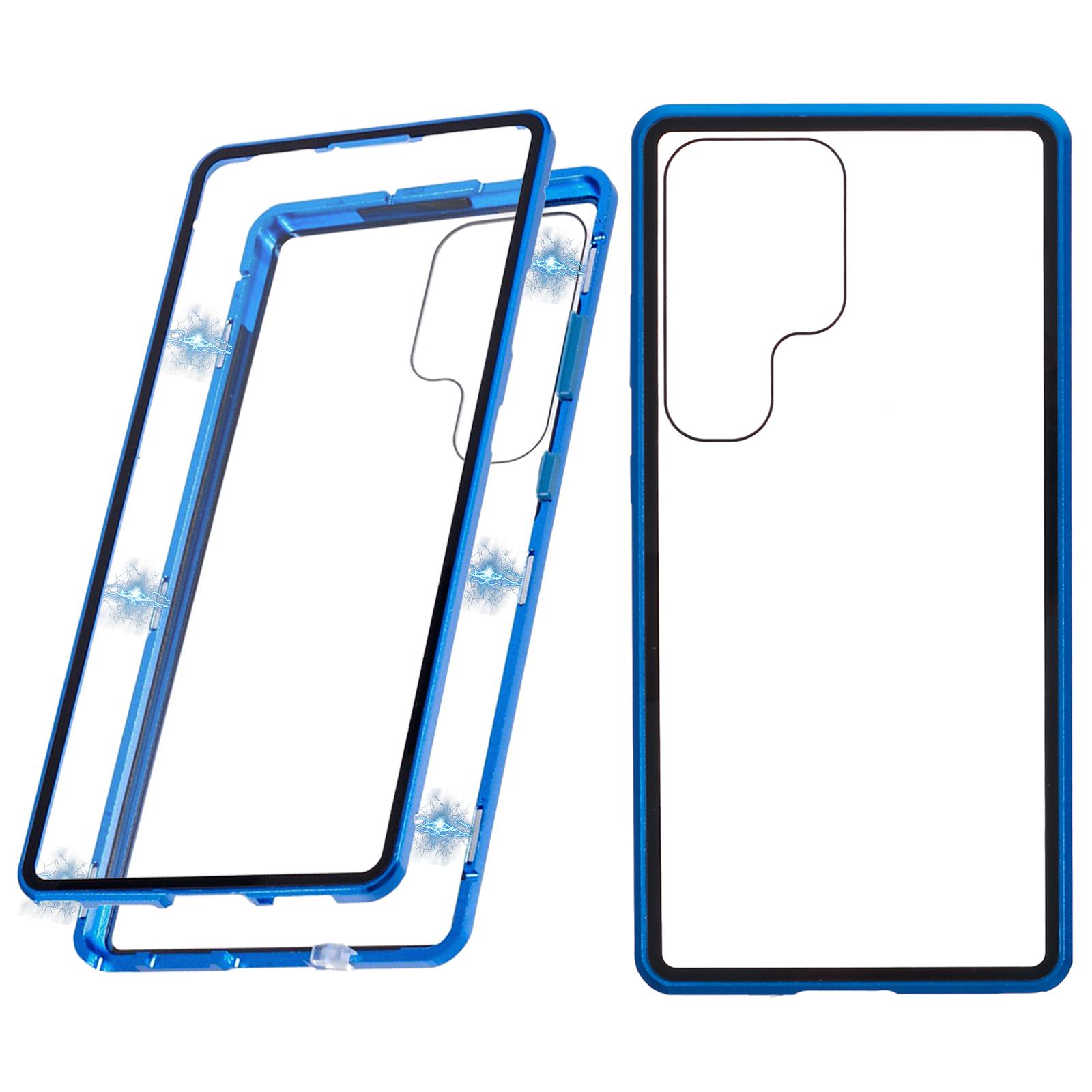 

For Samsung Galaxy S25 Ultra Case Magnetic Full Protection Clear Phone Cover Blue