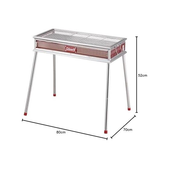 Coleman Cool Spider Stainless Steel Grill Grande Red 170-9430 BBQ Camping Outdoor Grill Stove Charcoal Bonfire Easy Setup Iron Plate Grill Grate Easy