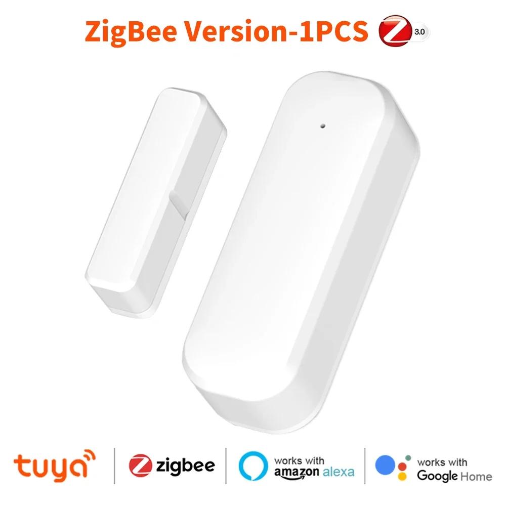 

Умный датчик двери Tuya Zigbee, детекторы открытия/закрытия окна/двери, система охранной сигнализации умного дома, голосовое управление через Alexa, Google