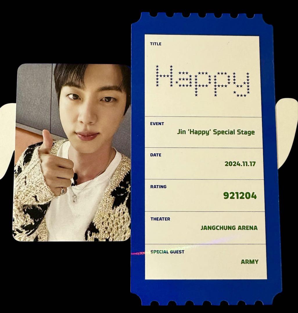

[USED] BTS JIN Happy Special Stage Bonus JIN Trading Card Ticket