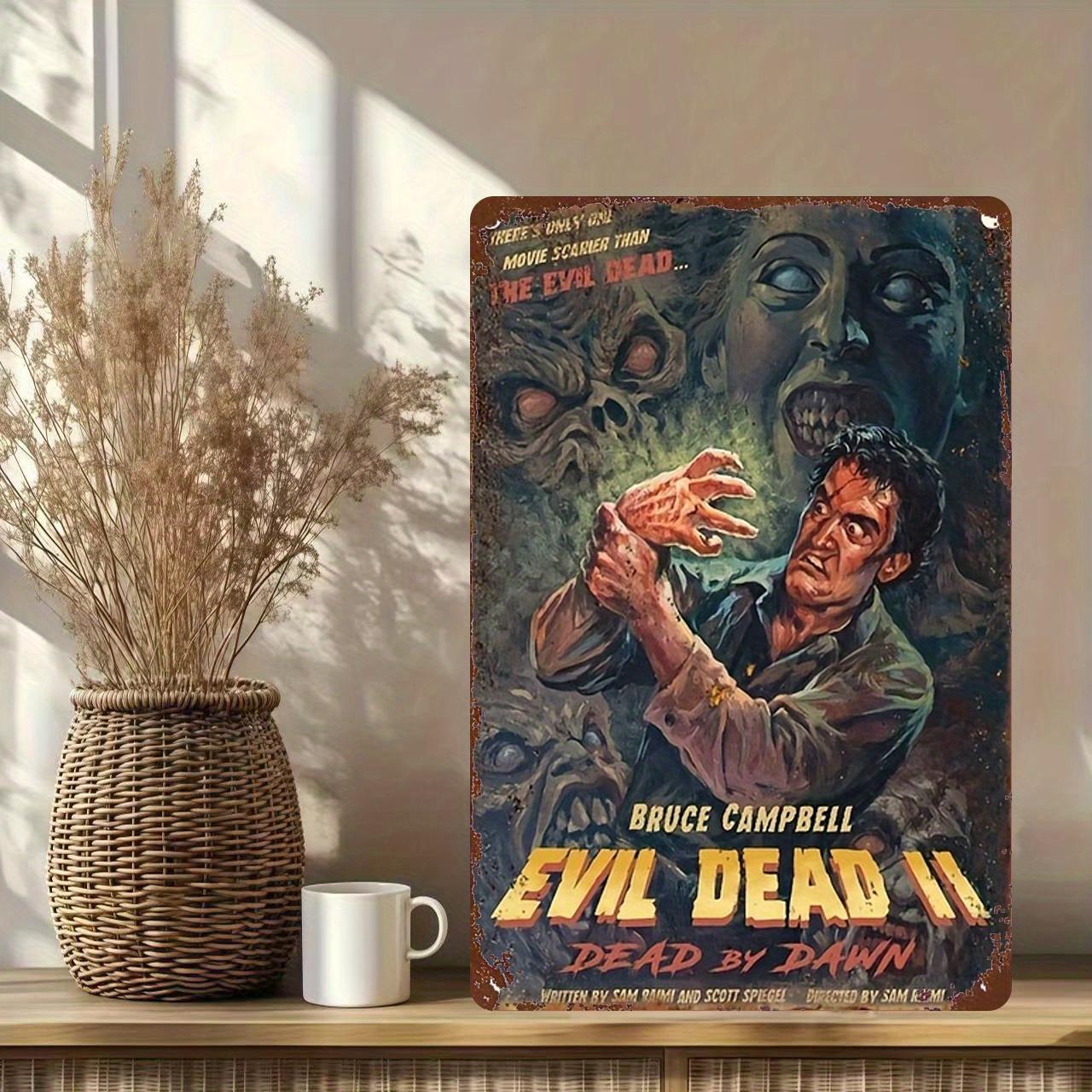 

HD Tin Sign Evil Dead II Dead By Dawn Vintage Horror Movie Metal Poster Retro Wall Art for Man Cave Home Theater Decor 20x30cm（7.8x11.8inch）