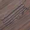 Fashion Hip Hop Jewelry Gold Silver Color 3/5/7/9/11mm Lobster Clasp Stainless Steel Cuban Link Bracelet for Women and Men