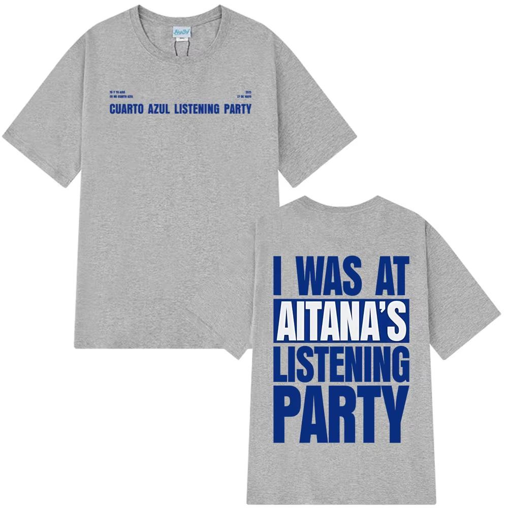 Singer Aitana Curto Azul Tour 2025 T Shirt Men Women Aesthetic Trendy T-shirts Short Sleeves Cotton Fashion O-Neck T-shirts Tops