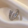 Anelli a Forma di Serpente Colore Argento Lusso Leggero Anello con Strass Moda Donna Anello Aperto Delicato per Dito Indice Gioielli da Matrimonio