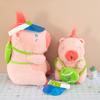Sports Backpack, Sun Hat, Capybara Doll, Pink Hair, Kapibara, Snot Bear, Plush Toy, Hug Pillow