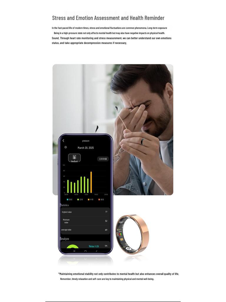 Cross-Border Bestseller Smart Ring: Heart Rate, Blood Oxygen, Sleep Monitoring, Waterproof, Remote Photo & Video Control.