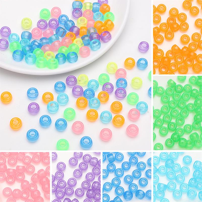 Acrylic Large Hole Barrel Beads 9x6mm for DIY Bracelet Jewelry Making