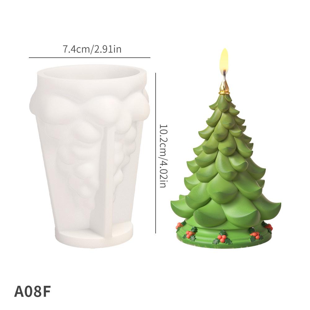 3D Weihnachtsbaum Kerzen Silikonform Handgemacht DIY Weihnachtsbaum Epoxidharzform Seife Kerzenherstellung Backwerkzeuge Feiertagsgeschenke